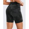 imageCRZ YOGA Womens Naked Feeling Biker Shorts with Pockets 6  High Waisted Yoga Gym Workout SpandexBlack Tie Dye Flowers