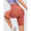 imageCRZ YOGA Womens Naked Feeling Biker Shorts with Pockets 8  High Waisted Yoga Gym Workout SpandexBurnt Sugar