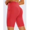 imageCRZ YOGA Womens Naked Feeling Biker Shorts with Pockets 8  High Waisted Yoga Gym Workout SpandexCrimson