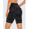 imageCRZ YOGA Womens Naked Feeling Biker Shorts with Pockets 8  High Waisted Yoga Gym Workout SpandexDark Grey Camouflage