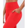 imageCRZ YOGA Womens Naked Feeling Biker Shorts with Pockets 8  High Waisted Yoga Gym Workout SpandexDeep Red
