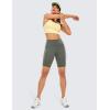 imageCRZ YOGA Womens Naked Feeling Biker Shorts with Pockets 8  High Waisted Yoga Gym Workout SpandexGrey Sage