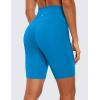imageCRZ YOGA Womens Naked Feeling Biker Shorts with Pockets 8  High Waisted Yoga Gym Workout SpandexMadagascar Blue