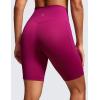 imageCRZ YOGA Womens Naked Feeling Biker Shorts with Pockets 8  High Waisted Yoga Gym Workout SpandexMagenta Purple