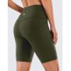 imageCRZ YOGA Womens Naked Feeling Biker Shorts with Pockets 8  High Waisted Yoga Gym Workout SpandexOlive Green