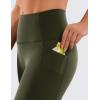 imageCRZ YOGA Womens Naked Feeling Biker Shorts with Pockets 8  High Waisted Yoga Gym Workout SpandexOlive Green