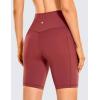 imageCRZ YOGA Womens Naked Feeling Biker Shorts with Pockets 8  High Waisted Yoga Gym Workout SpandexSavannah
