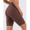 imageCRZ YOGA Womens Naked Feeling Biker Shorts with Pockets 8  High Waisted Yoga Gym Workout SpandexTaupe