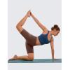 imageCRZ YOGA Womens Naked Feeling Biker Shorts with Pockets 8  High Waisted Yoga Gym Workout SpandexTaupe