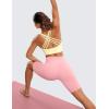 imageCRZ YOGA Womens Naked Feeling Biker Shorts with Pockets 8  High Waisted Yoga Gym Workout SpandexThe Heartbeat Powder