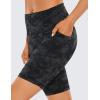 imageCRZ YOGA Womens Naked Feeling Biker Shorts with Pockets 8  High Waisted Yoga Gym Workout SpandexTie Dye Smoke Ink