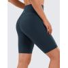 imageCRZ YOGA Womens Naked Feeling Biker Shorts with Pockets 8  High Waisted Yoga Gym Workout SpandexTrue Navy