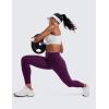 imageCRZ YOGA Womens Naked Feeling Workout Leggings 25 Inches  High Waisted Yoga Pants with Side Pockets Running TightsPlum Magenta