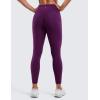 imageCRZ YOGA Womens Naked Feeling Workout Leggings 25 Inches  High Waisted Yoga Pants with Side Pockets Running TightsPlum Magenta