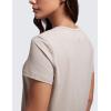 imageCRZ YOGA Womens Pima Cotton Short Sleeve Crop Tops High Neck Cropped Workout Shirts Yoga Athletic Casual TShirtMojave Tan