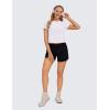imageCRZ YOGA Womens Pima Cotton Short Sleeve Crop Tops High Neck Cropped Workout Shirts Yoga Athletic Casual TShirtWhite