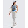 imageCRZ YOGA Womens Pima Cotton Sleeveless Loose Tank Tops Exercise Gym Yoga Tops Athletic ShirtsBelgian Blue