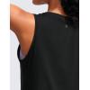imageCRZ YOGA Womens Pima Cotton Sleeveless Loose Tank Tops Exercise Gym Yoga Tops Athletic ShirtsBlack
