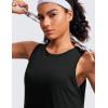 imageCRZ YOGA Womens Pima Cotton Sleeveless Loose Tank Tops Exercise Gym Yoga Tops Athletic ShirtsBlack