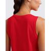 imageCRZ YOGA Womens Pima Cotton Sleeveless Loose Tank Tops Exercise Gym Yoga Tops Athletic ShirtsFestival Red