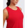 imageCRZ YOGA Womens Pima Cotton Sleeveless Loose Tank Tops Exercise Gym Yoga Tops Athletic ShirtsFestival Red