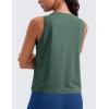 imageCRZ YOGA Womens Pima Cotton Sleeveless Loose Tank Tops Exercise Gym Yoga Tops Athletic ShirtsGraphite Green