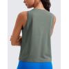 imageCRZ YOGA Womens Pima Cotton Sleeveless Loose Tank Tops Exercise Gym Yoga Tops Athletic ShirtsGrey Sage