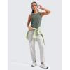 imageCRZ YOGA Womens Pima Cotton Sleeveless Loose Tank Tops Exercise Gym Yoga Tops Athletic ShirtsGrey Sage