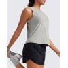 imageCRZ YOGA Womens Pima Cotton Sleeveless Loose Tank Tops Exercise Gym Yoga Tops Athletic ShirtsHeathered Medium Grey