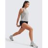 imageCRZ YOGA Womens Pima Cotton Sleeveless Loose Tank Tops Exercise Gym Yoga Tops Athletic ShirtsHeathered Medium Grey