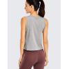 imageCRZ YOGA Womens Pima Cotton Sleeveless Loose Tank Tops Exercise Gym Yoga Tops Athletic ShirtsHeathered Medium Grey