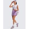 imageCRZ YOGA Womens Pima Cotton Sleeveless Loose Tank Tops Exercise Gym Yoga Tops Athletic ShirtsIced Iris