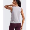 imageCRZ YOGA Womens Pima Cotton Sleeveless Loose Tank Tops Exercise Gym Yoga Tops Athletic ShirtsIced Iris