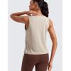 imageCRZ YOGA Womens Pima Cotton Sleeveless Loose Tank Tops Exercise Gym Yoga Tops Athletic ShirtsMojave Tan