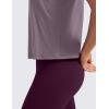 imageCRZ YOGA Womens Pima Cotton Sleeveless Loose Tank Tops Exercise Gym Yoga Tops Athletic ShirtsPurple Gray