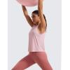 imageCRZ YOGA Womens Pima Cotton Sleeveless Loose Tank Tops Exercise Gym Yoga Tops Athletic ShirtsStrawberry Pink