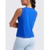 imageCRZ YOGA Womens Pima Cotton Sleeveless Loose Tank Tops Exercise Gym Yoga Tops Athletic ShirtsStrong Blue