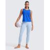 imageCRZ YOGA Womens Pima Cotton Sleeveless Loose Tank Tops Exercise Gym Yoga Tops Athletic ShirtsStrong Blue