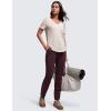 imageCRZ YOGA Womens Pima Cotton V Neck TShirt Short Sleeve Casual Workout Shirts Soft Summer Basic Tee TopsMojave Tan