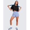 imageCRZ YOGA Womens Pima Cotton Workout Crop Tops Short Sleeve Yoga Shirts Casual Athletic Running TShirtsCamo Multi 6