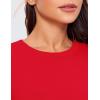 imageCRZ YOGA Womens Pima Cotton Workout Crop Tops Short Sleeve Yoga Shirts Casual Athletic Running TShirtsFestival Red
