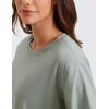 imageCRZ YOGA Womens Pima Cotton Workout Crop Tops Short Sleeve Yoga Shirts Casual Athletic Running TShirtsJade Grey
