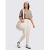 imageCRZ YOGA Womens Pima Cotton Workout Crop Tops Short Sleeve Yoga Shirts Casual Athletic Running TShirtsMortar Color