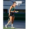 imageCRZ YOGA Womens Quick Dry Pleated Tennis Skirts Mid Waisted Cute Athletic Workout Running Sports Golf Skorts VolleyballBlack
