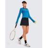 imageCRZ YOGA Womens Quick Dry Pleated Tennis Skirts Mid Waisted Cute Athletic Workout Running Sports Golf Skorts VolleyballBlack