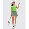 imageCRZ YOGA Womens Quick Dry Pleated Tennis Skirts Mid Waisted Cute Athletic Workout Running Sports Golf Skorts VolleyballGrey Sage