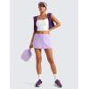 imageCRZ YOGA Womens Quick Dry Pleated Tennis Skirts Mid Waisted Cute Athletic Workout Running Sports Golf Skorts VolleyballLilac