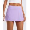 imageCRZ YOGA Womens Quick Dry Pleated Tennis Skirts Mid Waisted Cute Athletic Workout Running Sports Golf Skorts VolleyballLilac