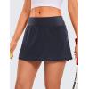 imageCRZ YOGA Womens Quick Dry Pleated Tennis Skirts Mid Waisted Cute Athletic Workout Running Sports Golf Skorts VolleyballNavy