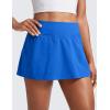imageCRZ YOGA Womens Quick Dry Pleated Tennis Skirts Mid Waisted Cute Athletic Workout Running Sports Golf Skorts VolleyballSparkle Blue